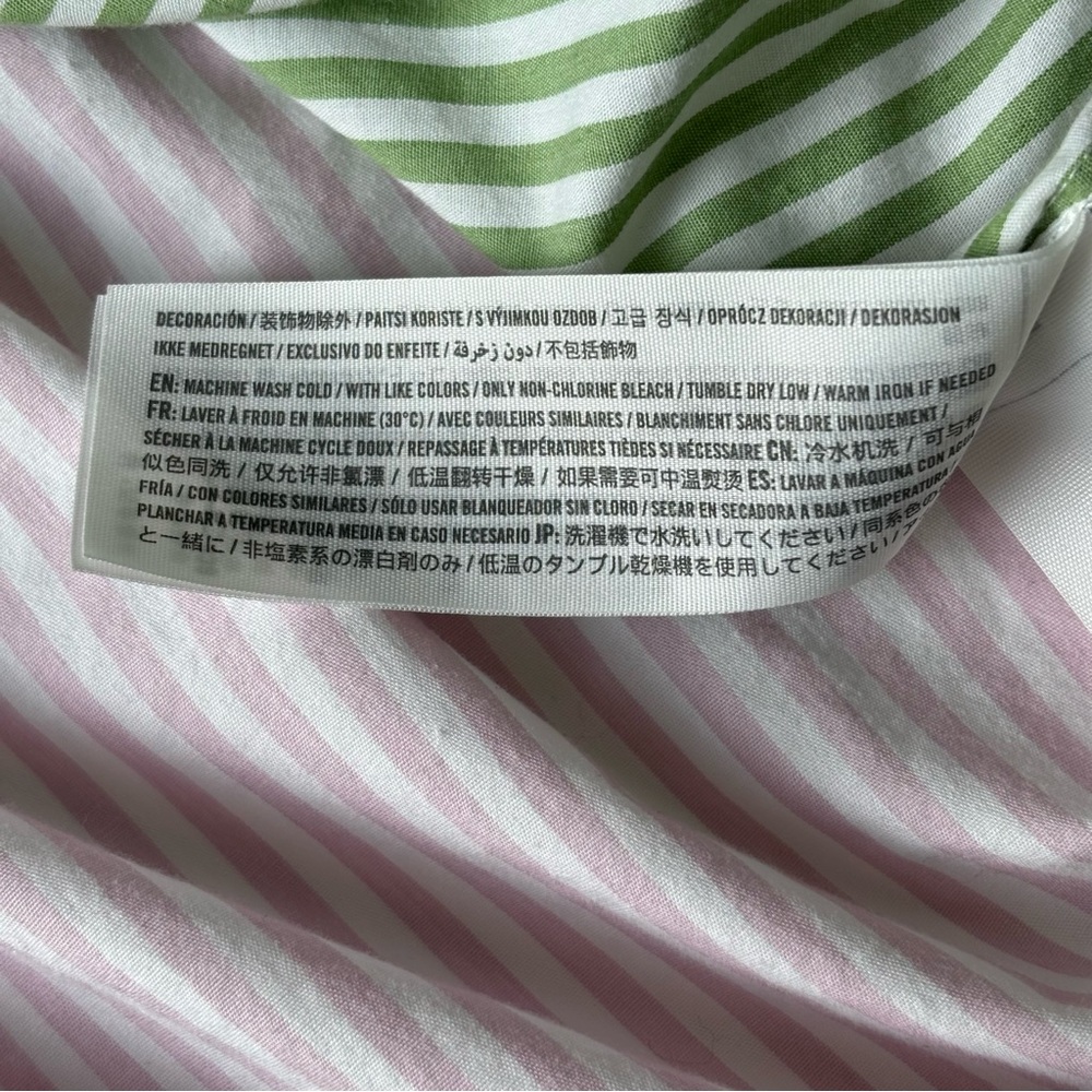 Abercrombie & Fitch Green Blue Pink Striped Shirt Long Sleeve Oversized - Picture 10 of 11